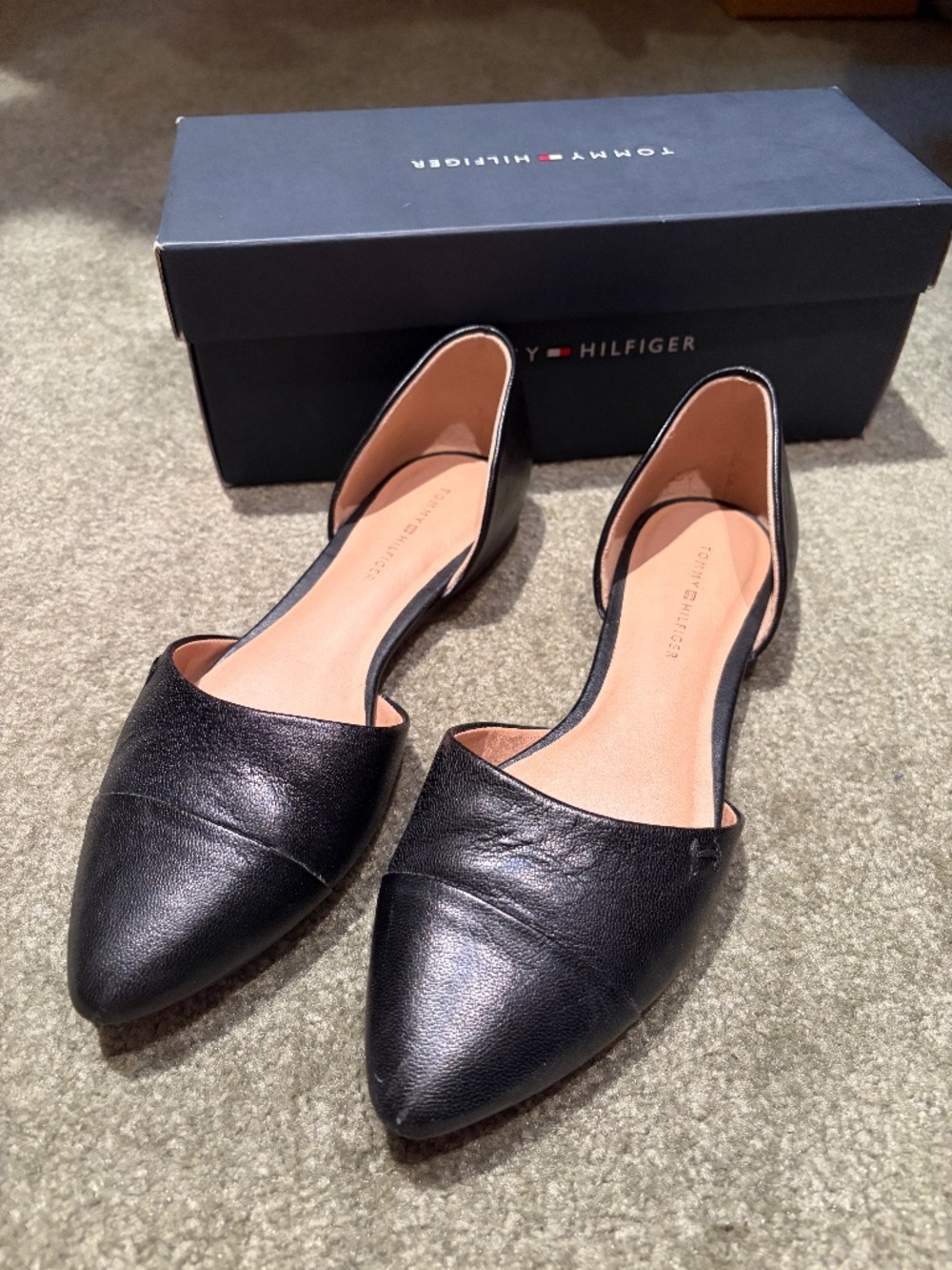 Tommy Hilfiger Leather D’Orsay Flats ‘Naree3’ - 5.5